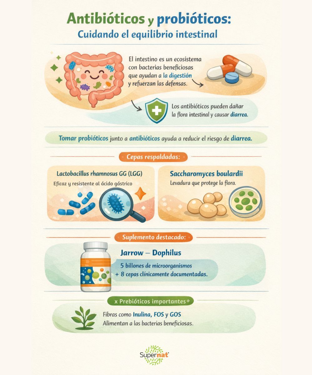 Probióticos para diarrea por antibióticos