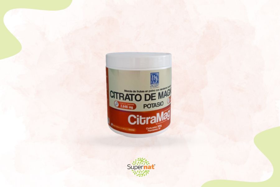 Suplemento de citrato de magnesio y potasio